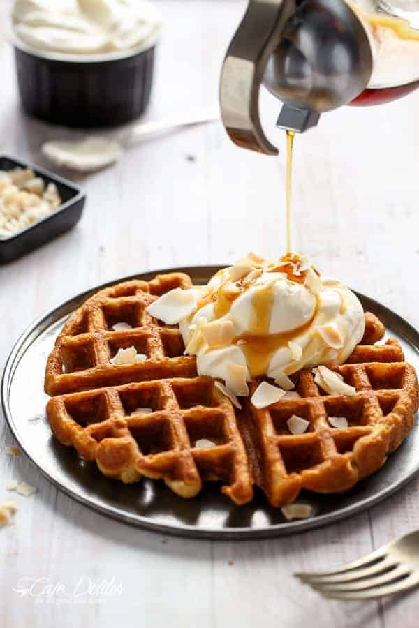Simple Recipe for Crispy Coconut Cream Pie Waffles at Home